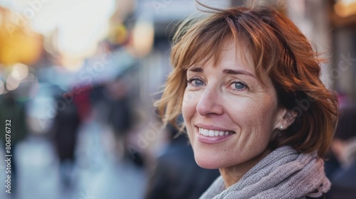 Wallpaper Mural Woman portrait on crowded city street Torontodigital.ca