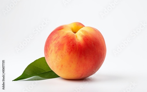 Original Peach on White Background