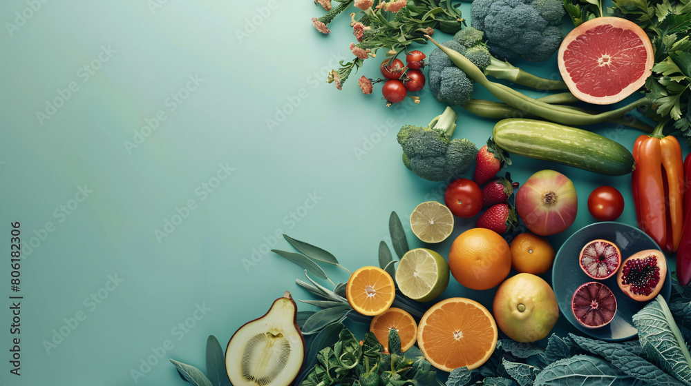 brocoli tomato lemon apple healthy vegetables fruit top view blue background
brocoli tomato lemon apple healthy vegetables fruit top view blue background