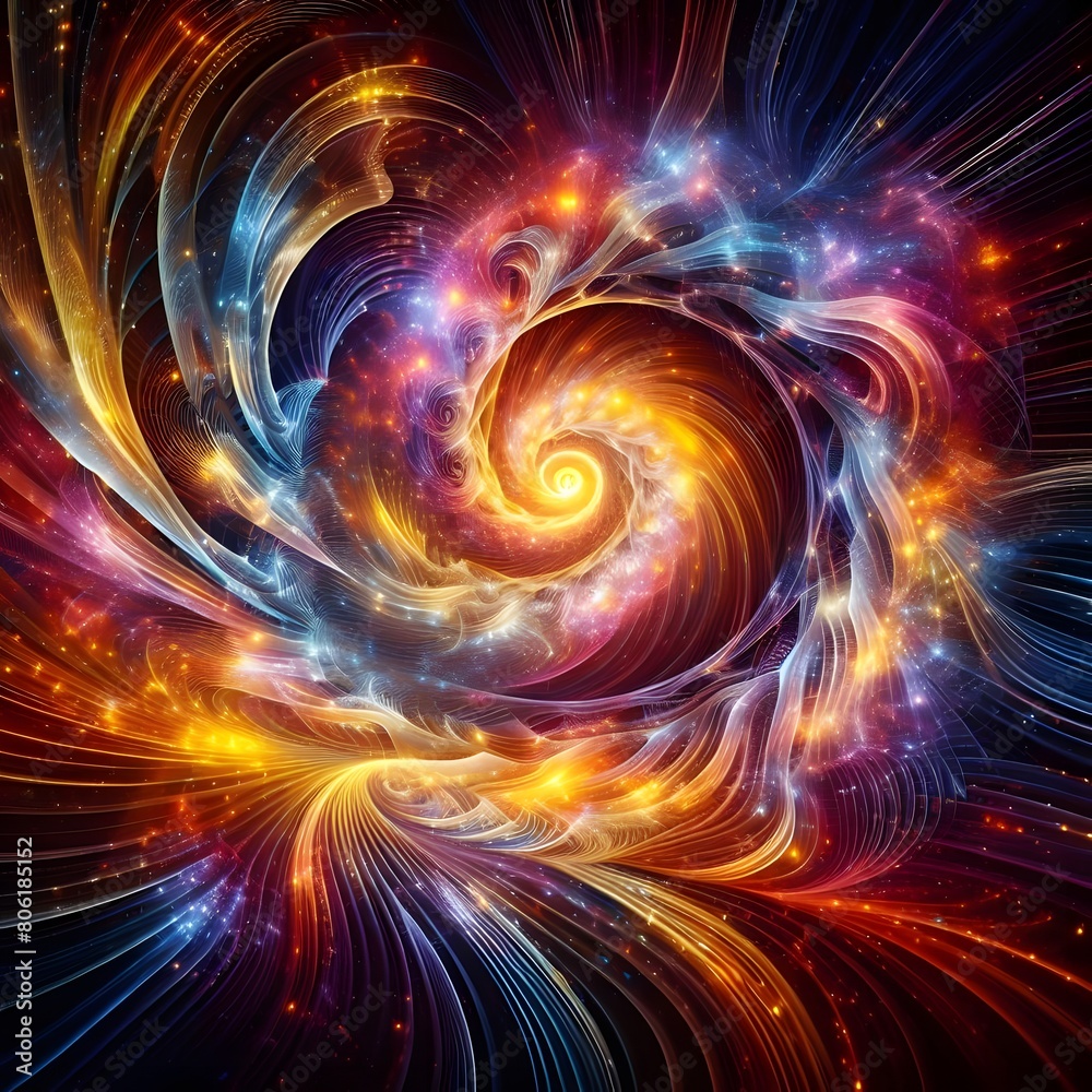 A colorful depiction of a spectrum spiral A colorful depiction of a spectrum spiral