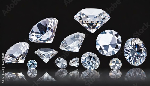  Set of diamonds; Diamonds texture poster with copy space.