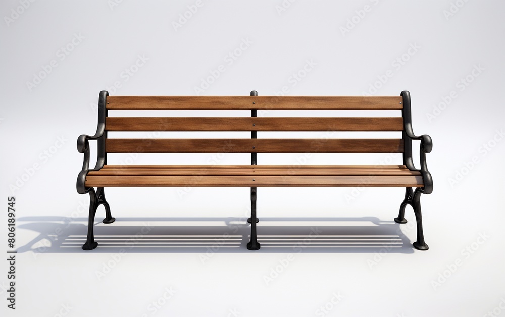 Team Bench Isolated on White