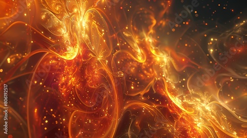 abstract background with fire flame art