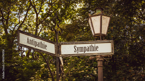 Signposts the direct way to sympathy versus antipathy