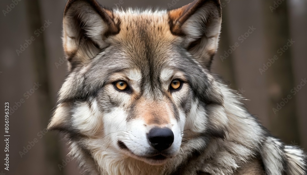 A Wolf With A Gleam Of Intelligence In Its Eyes