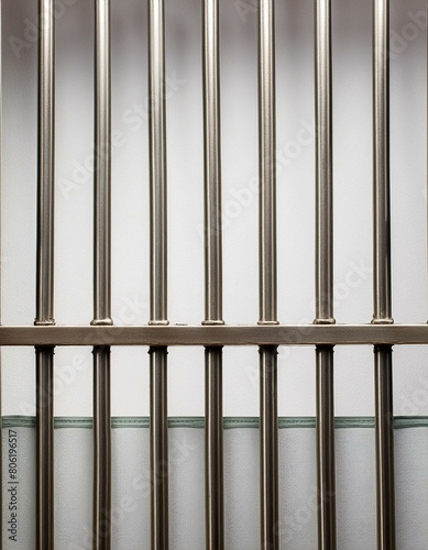 barreaux de prison en acier brillant en ia photo