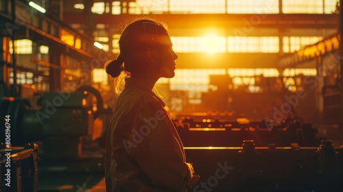 photograph of Professional engineering, worker, woman Quality control, maintenance, check in factory, warehouse Workshop for factory operators, engineering women control.