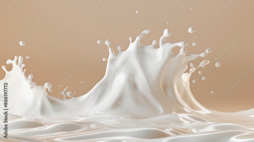 .Splash of milk with clipping path. 3D illustration, milk, liquid, drink, splashing, motion, dairy, beverage, cream, white, fresh, food, freshness, drop, Gen AI .Splash of milk with clipping path. 3D illustration, milk, liquid, drink, splashing, motion, dairy, beverage, cream, white, fresh, food, freshness, drop, Gen AI