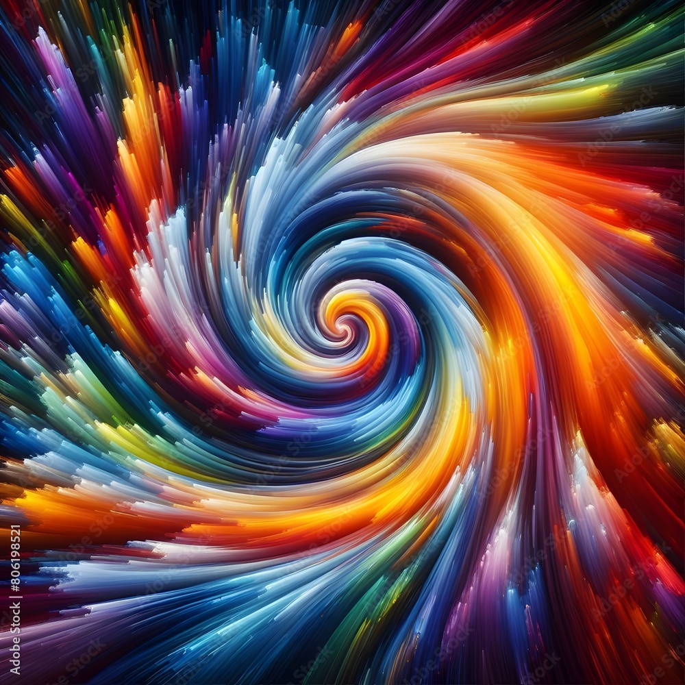 A colorful depiction of a spectrum spiral A colorful depiction of a spectrum spiral