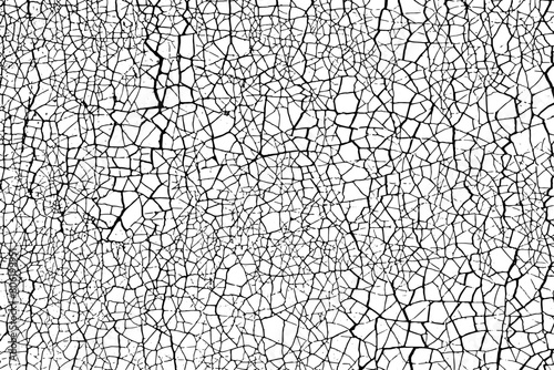 Shards. Cracked surface. Broken glass. Vector illustration. Monochrome background of coarse soil