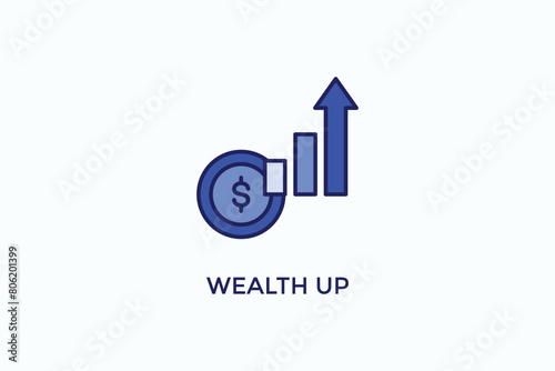 Wealth Up Vector Icon Or Logo Illustration