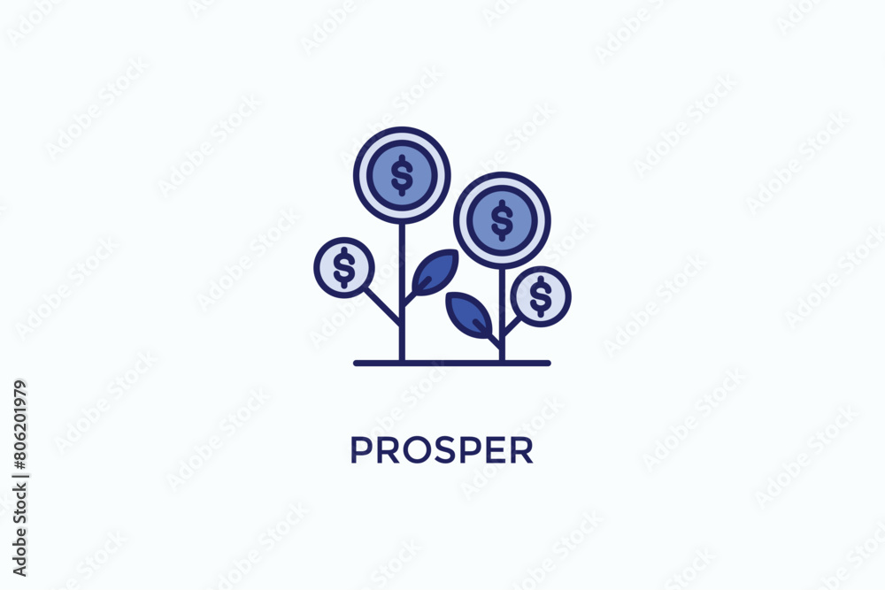 Prosper Vector Icon Or Logo Illustration Prosper Vector Icon Or Logo Illustration