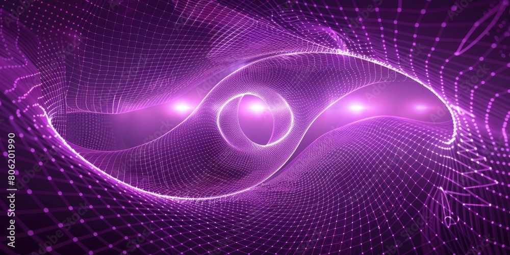 3d render of wireframe abstract purple background with infinity and mobius strip in space. Digital vector illustration for science, technology or education concepts. 3d render of wireframe abstract purple background with infinity and mobius strip in space. Digital vector illustration for science, technology or education concepts.