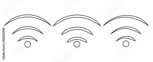 Wifi wireless internet signal flat icon for apps. Wi-Fi icon. wifi vector design. Wireless and wifi icon or wi-fi icon sign for remote internet access, internet connection.