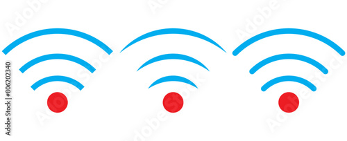 Wifi wireless internet signal flat icon for apps. Wi-Fi icon. wifi vector design. Wireless and wifi icon or wi-fi icon sign for remote internet access, internet connection.