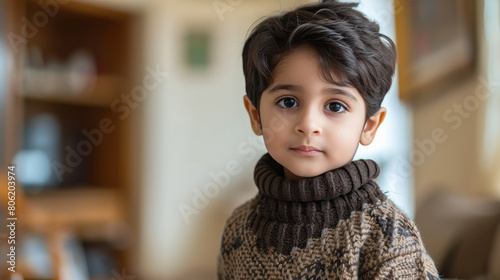 Cute little boy in sweater