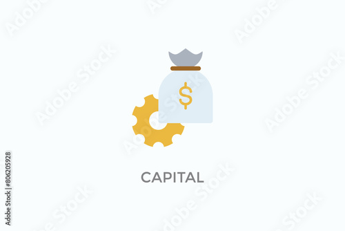 Capital Vector Icon Or Logo Illustration