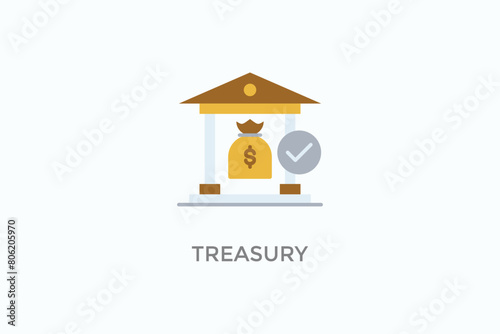Treasury Vector Icon Or Logo Illustration