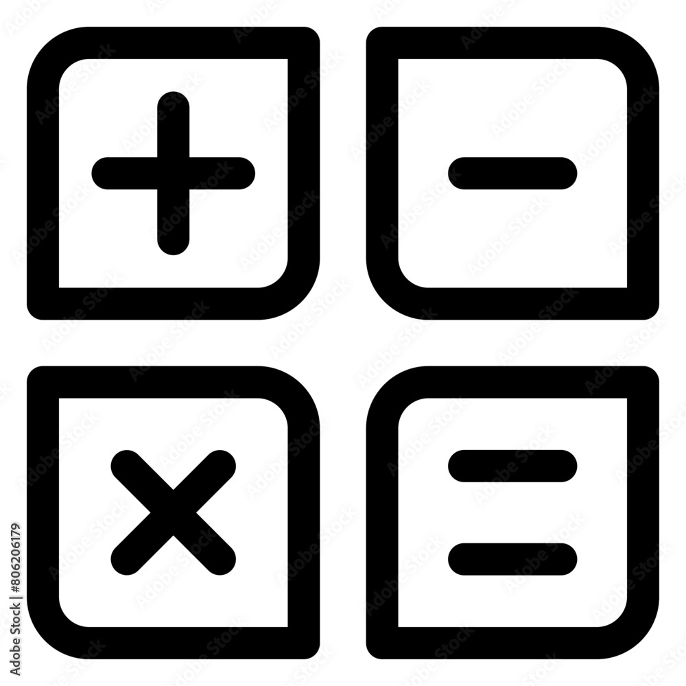 calculator line icon