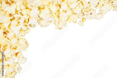 Popcorn border isolated transparent © panadesignteam