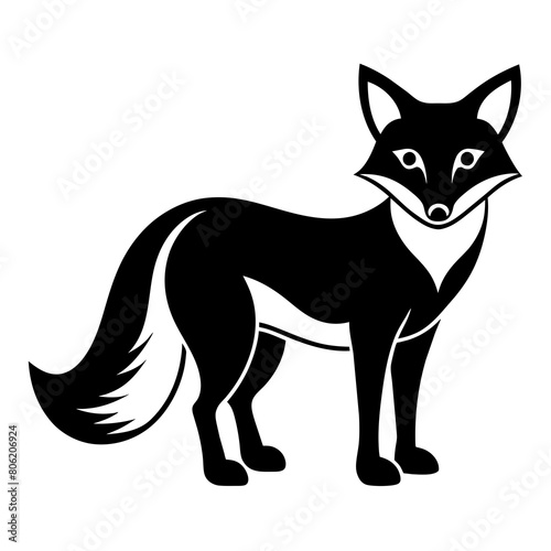 Fox vector icon silhouette illustration art