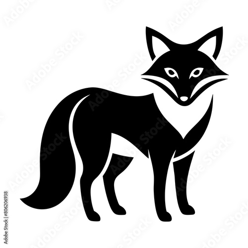Fox vector icon silhouette illustration