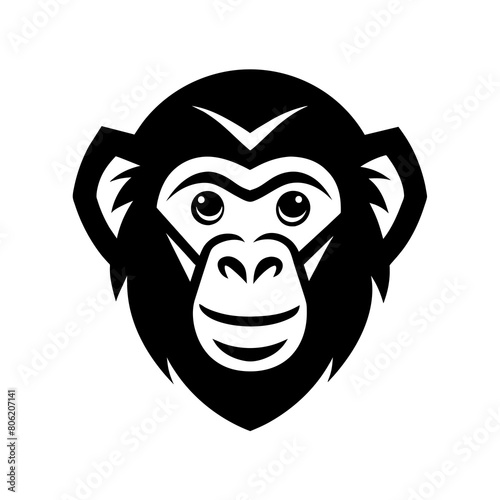 Monkey head logo vector illustration art