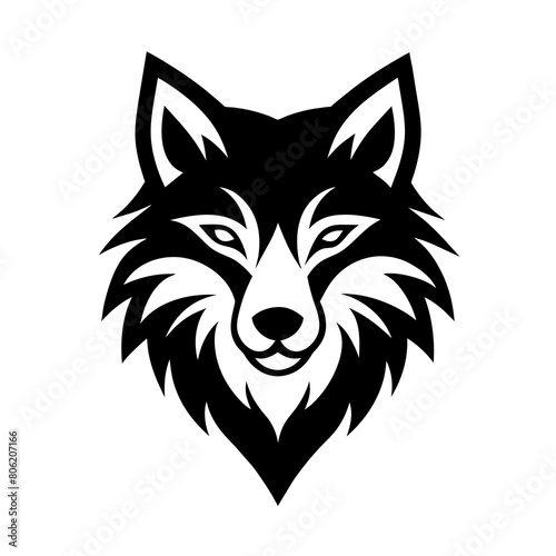 wolf head logo vector silhouette illustration art © bizboxdesigner