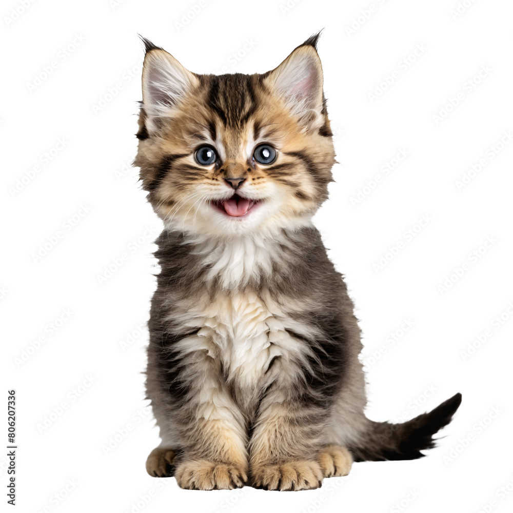 siberian cat kitten sitting isolated transparent photo siberian cat kitten sitting isolated transparent photo