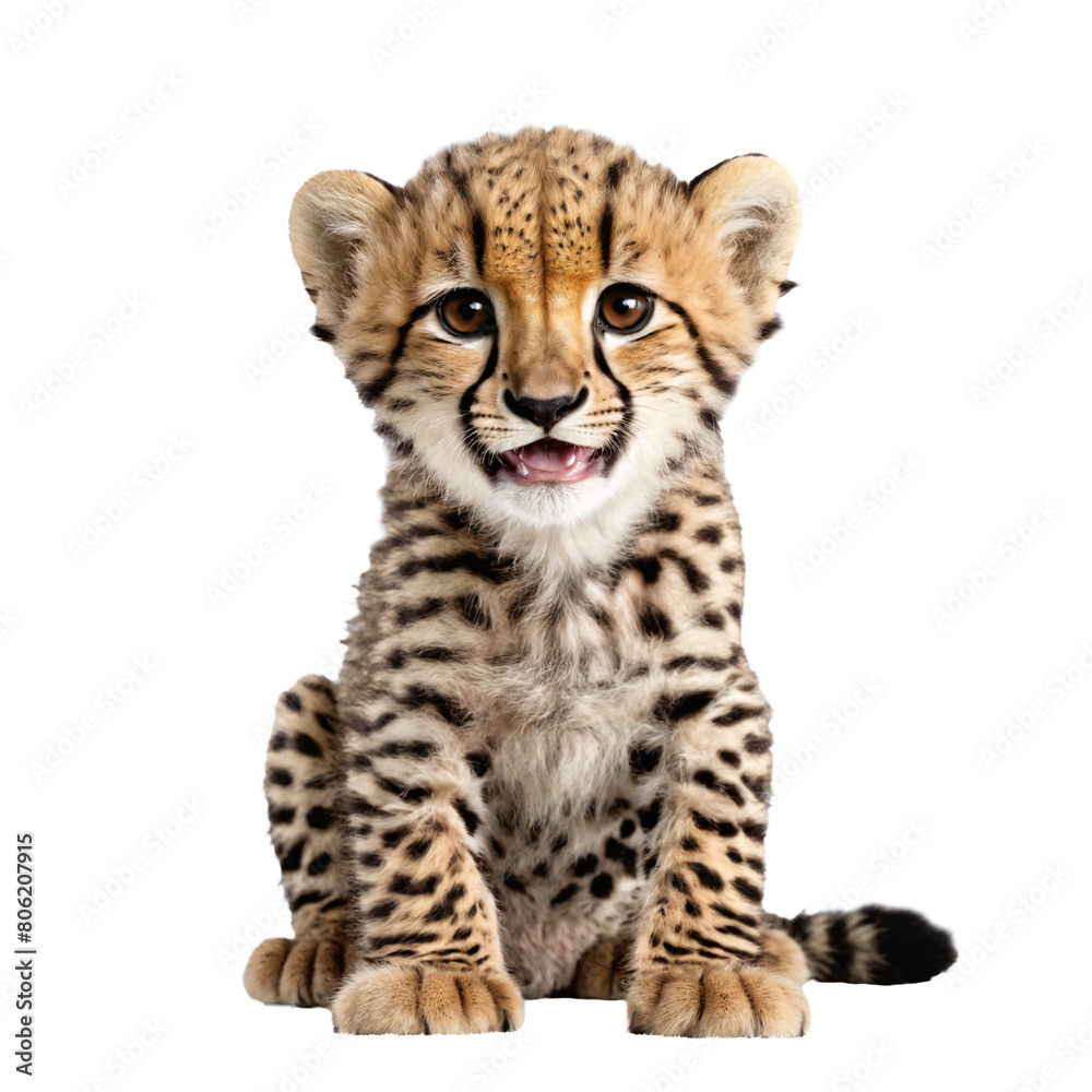 baby cheetah sitting isolated transparent photo baby cheetah sitting isolated transparent photo