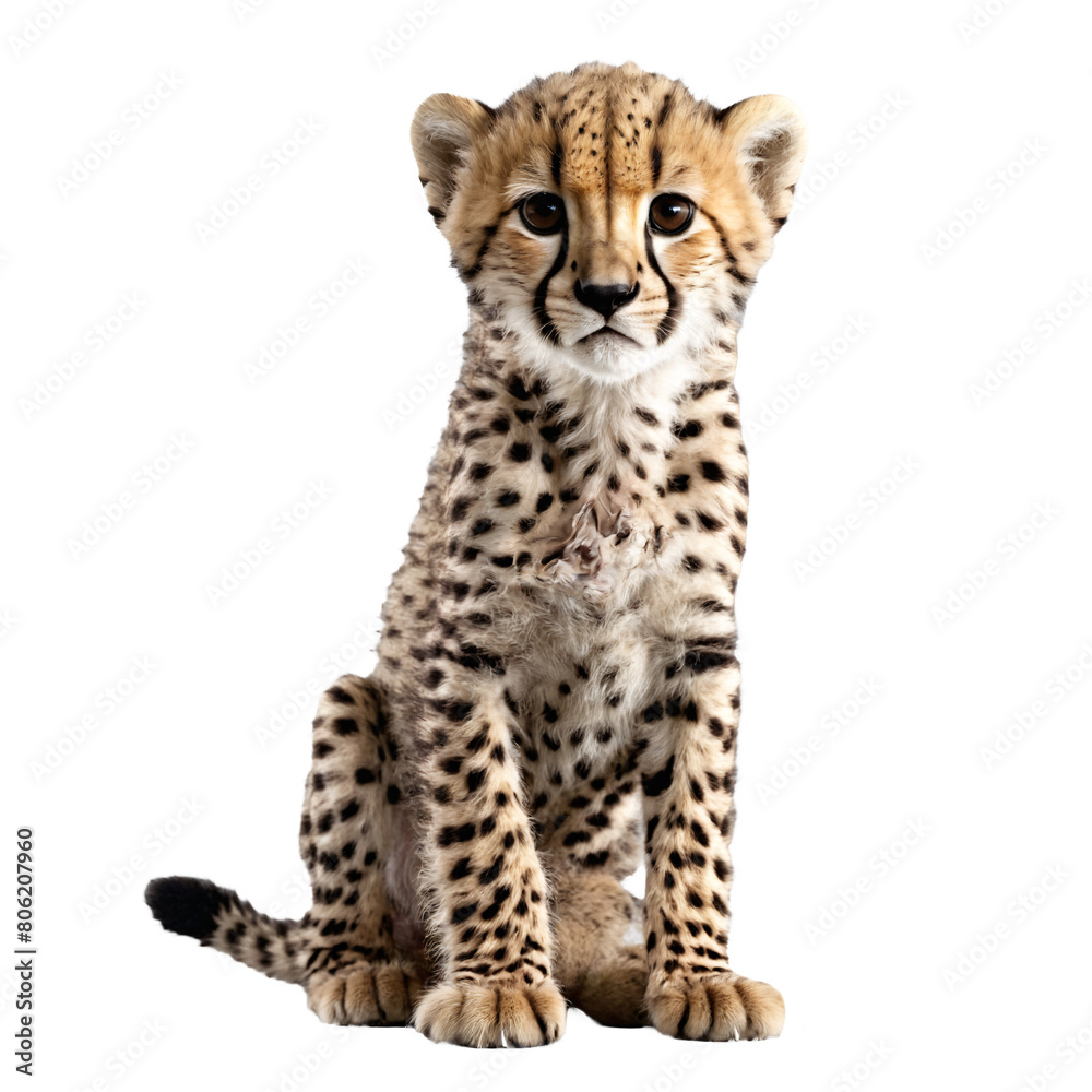 baby cheetah sitting isolated transparent photo baby cheetah sitting isolated transparent photo