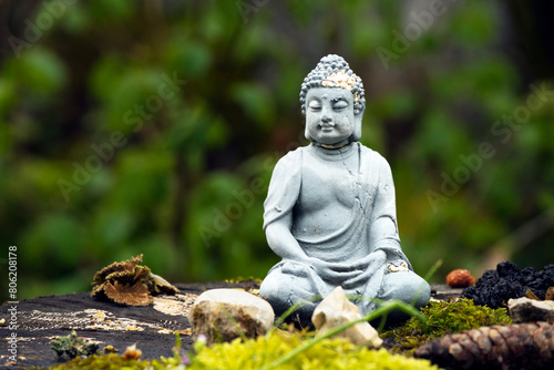 Buddhafigur im Wald