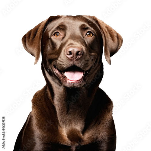 brown labrador retreiver dog portrait isolated transparent photo