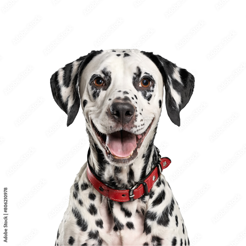 dalmatian dog portrait isolated transparent