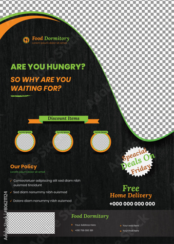 Outstanding Eye Catching Restaurant Flyer Template