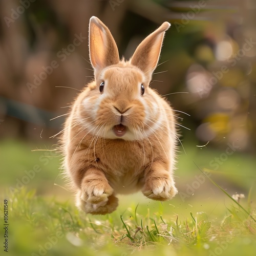 a cute bunny is hopping and funny playing © pArolepuy "98"