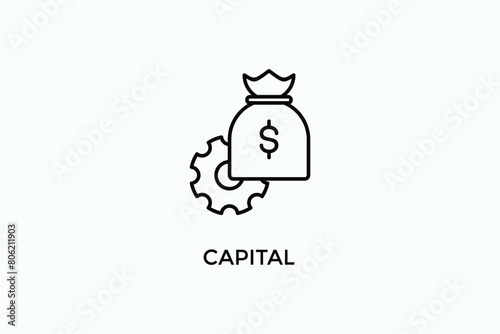 Capital Vector Icon Or Logo Illustration