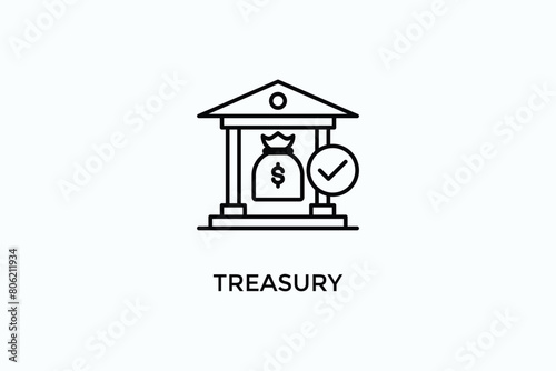 Treasury Vector Icon Or Logo Illustration
