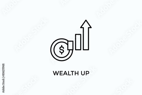Wealth Up Vector Icon Or Logo Illustration