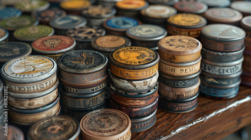 Collector Exhibiting Extensive Vintage Beer Coaster Collection, Showcasing Beer History and Art