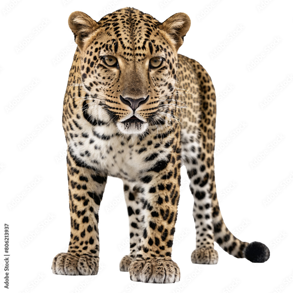 leopard standing isolated transparent photo leopard standing isolated transparent photo