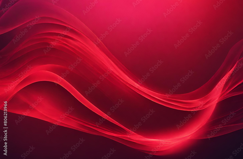 Fototapeta premium Red swirl wave abstract wave background abstract wallpaper background for desktop with generative ai
