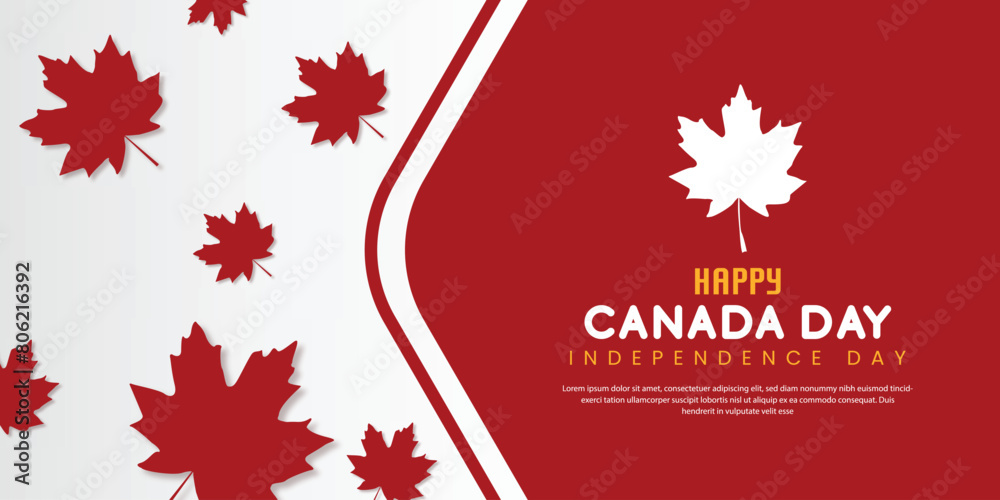 canada day 1st of july wishing design maple leaf, flag typography, background vector file canada day 1st of july wishing design maple leaf, flag typography, background vector file