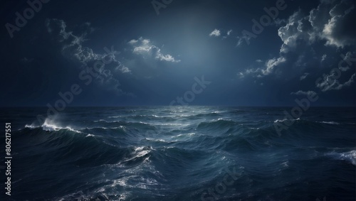 lightning over the sea