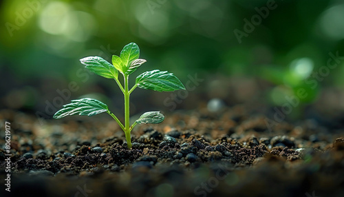 Young sprout close up