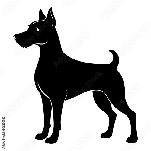 black silhouette of a dog