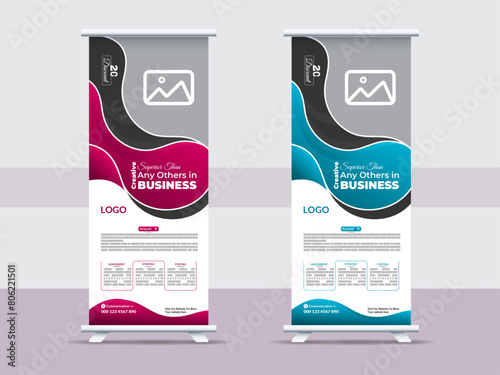 Creative Business roll-up display standee 