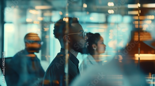 Young Professional Male Working in a Modern Business Office Environment