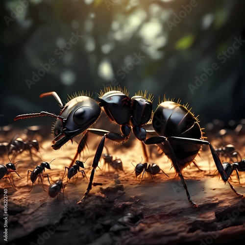 black ant on the ground © Zahid