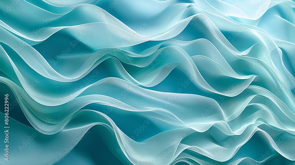 Fototapeta premium Serene Aqua Waves Abstract Background Texture